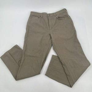 Duluth Trading Co Tan Desert Khaki 5-Pocket Cotton Work Pants Mens Size 36x34